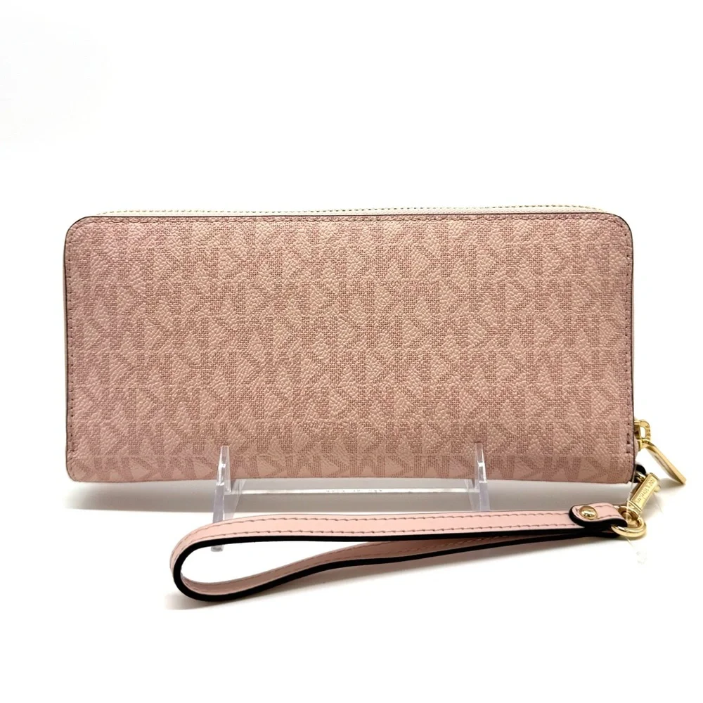 Michael Kors Large Continental Wallet Powder Blush Signature